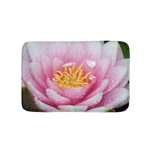 Roze bloem badmat (Voorkant)