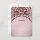 Roze Bloem Bedankkaart (Achterkant)