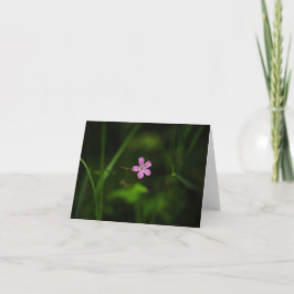 Roze Bloem Bedankkaart