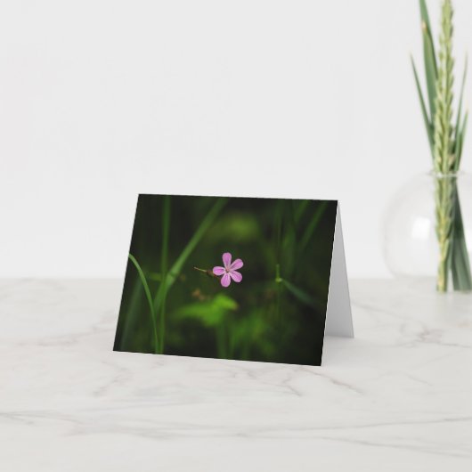 Roze Bloem Bedankkaart (Voorkant)