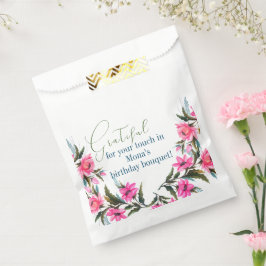 Roze bloem bedankzakje