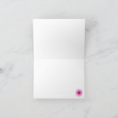 Roze bloem blanco notitiekaart (Binnen)
