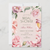 Roze bloem bloei bruidsdouche kaart (Voorkant)