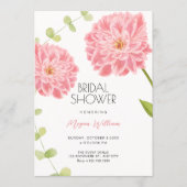 Roze bloem bloei bruidsshower kaart (Voorkant)