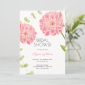 Roze bloem bloei bruidsshower kaart (Staand voorkant)