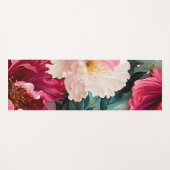 Roze bloem bloeit en bladeren yogamat (Voorkant (horizontaal))