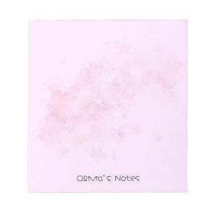 Roze Bloem Bloem gradiënt Gepersonaliseerde naam Notitieblok