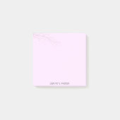 Roze Bloem Bloem gradiënt Gepersonaliseerde naam Post-it® Notes (Voorkant)