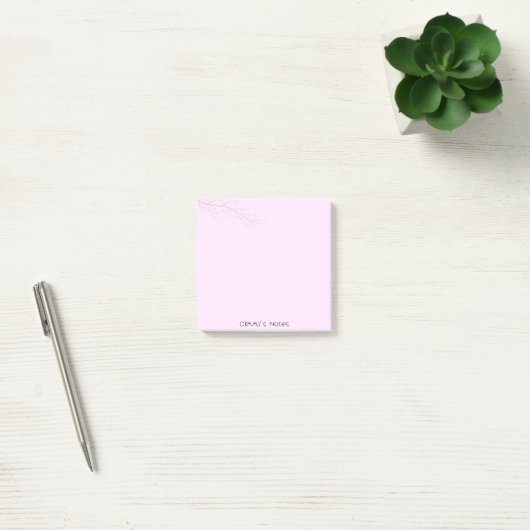 Roze Bloem Bloem gradiënt Gepersonaliseerde naam Post-it® Notes (Kantoor)