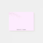 Roze Bloem Bloem gradiënt Gepersonaliseerde naam Post-it® Notes (Voorkant)