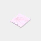 Roze Bloem Bloem gradiënt Gepersonaliseerde naam Post-it® Notes (Schuin)