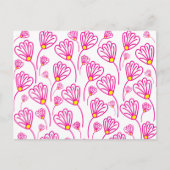 Roze Bloem Bloemen Briefkaart (Voorkant)