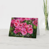 Roze Bloem Bloemrijke Kunst Moederdagkaart Kaart (Voorkant)