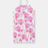 Roze Bloem Bloemstuk Cadeaulabel (Voorkant)