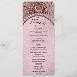 Roze Bloem Bloemstuk Menu
