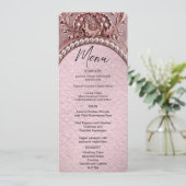 Roze Bloem Bloemstuk Menu (Staand voorkant)