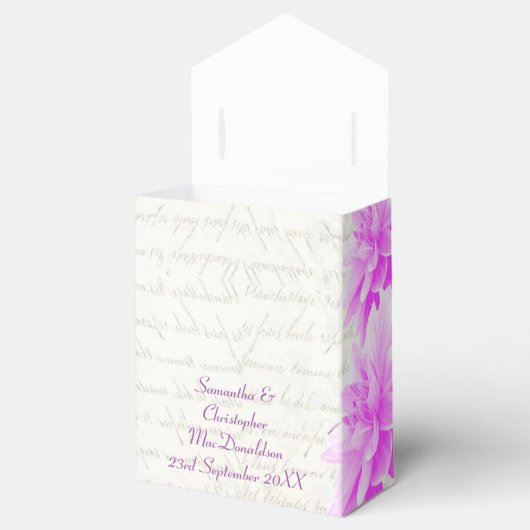 roze bloem bloesbloesem bedankdoosjes (Geopend)