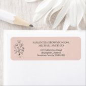 Roze Bloem Boeket Bloemen Bruiloft Etiket (Insitu)