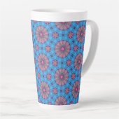 Roze Bloem Boho Latte Mok (Rechterhoek)