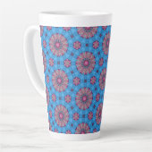 Roze Bloem Boho Latte Mok (Linkerhoek)