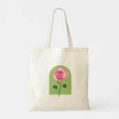 Roze Bloem Boho Patroon Tote Bag (Achterkant)