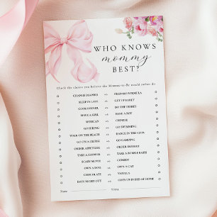 Roze Bloem Boog Baby Shower Activiteit Spellen