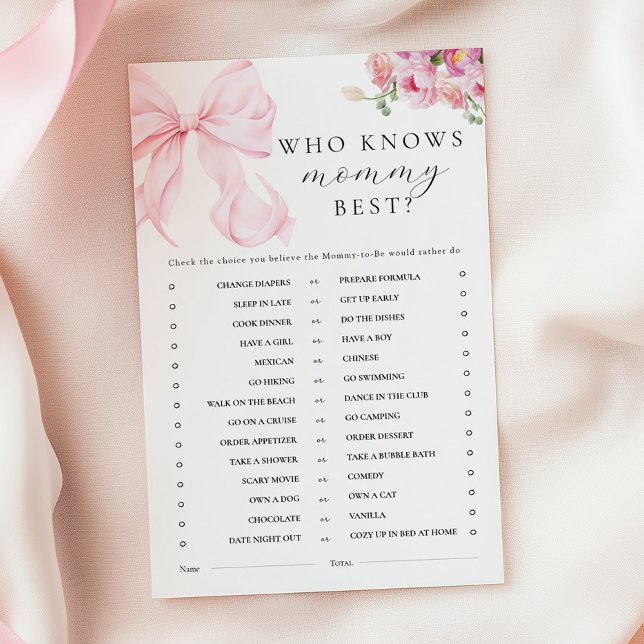 Roze Bloem Boog Baby Shower Activiteit Spellen (Creator heeft geüpload)