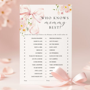 Roze Bloem Boog Baby Shower Activiteit Spellen