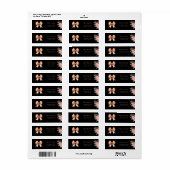 Roze Bloem Boog Bruidsdiner Retouradres Etiket (Full Sheet)
