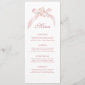 Roze Bloem Boog Klassiek Menu (Voorkant)