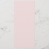 Roze Bloem Boog Klassiek Menu (Achterkant)