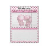 Roze Bloem Borstkanker_ Medicatie Tracker Notitieblok (Linkerzijde)