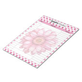Roze Bloem Borstkanker Symptoom Tracker Notitieblok (Schuin)