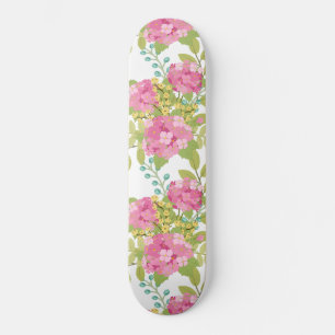Roze Bloem Botanische Bloesem Bladeren Persoonlijk Skateboard