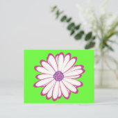 roze bloem briefkaart (Staand voorkant)