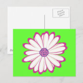 roze bloem briefkaart (Voorkant / Achterkant)