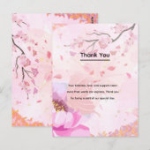 roze bloem briefkaart (Voorkant / Achterkant)