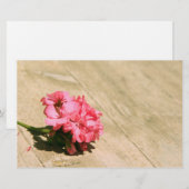 Roze Bloem Briefpapier (Voorkant / Achterkant)