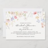 roze bloem bruids douche uitnodiging (Voorkant)