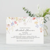 roze bloem bruids douche uitnodiging (Staand voorkant)