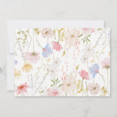 roze bloem bruids douche uitnodiging (Achterkant)