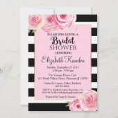 Roze Bloem Bruids Douche uitnodiging (Voorkant)
