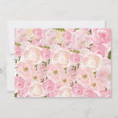 roze bloem bruidsbaby shower uitnodiging (Achterkant)