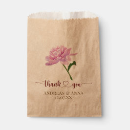  Roze Bloem Bruiloft Dank Je Wel Bedankzakje