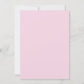 Roze Bloem Bruiloft Feest  Kaart (Achterkant)