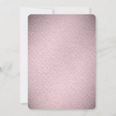 Roze Bloem Bruiloft Uitnodiging (Achterkant)