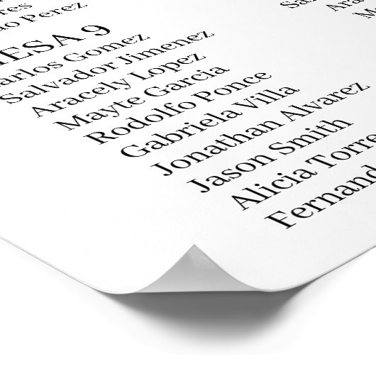 Roze bloem bruiloft zitgrafiek poster (Hoek)