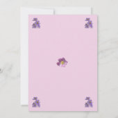 Roze Bloem Bruiloftsinvatie Kaart (Achterkant)