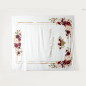 Roze Bloem Bruiloftstaart Thee Foto Requisiet in B Wandkleed (Voorkant (horizontaal))