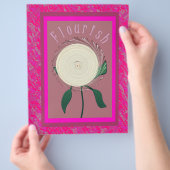 Roze Bloem Bulk Schrijfboek Papier Pagina's Flyer (Hand)